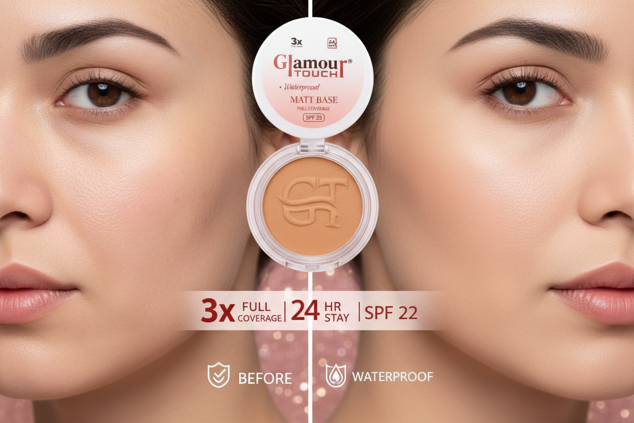 Glamour Touch Matt Base - Before and After