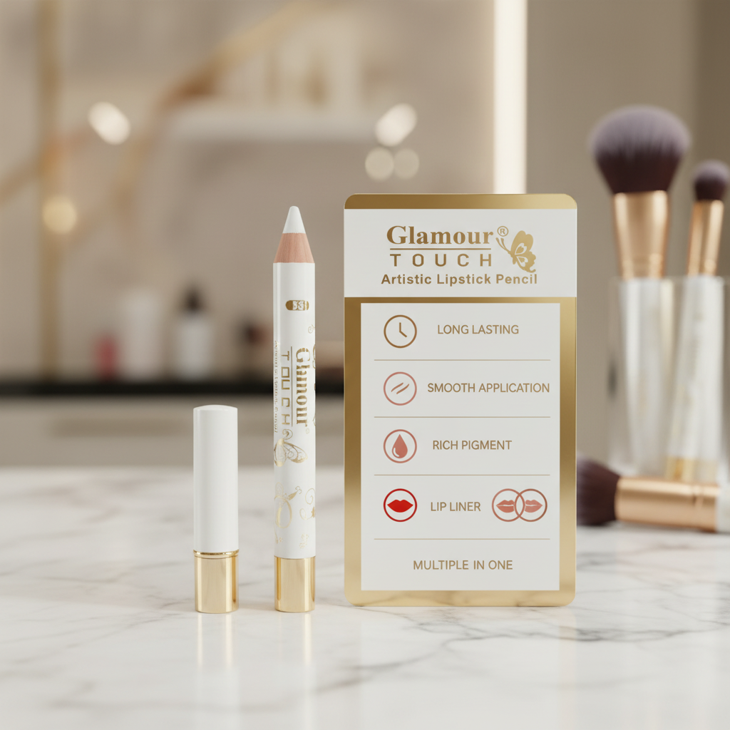 Glamour Touch Artistic Lipstick Pencil - Features Infographic