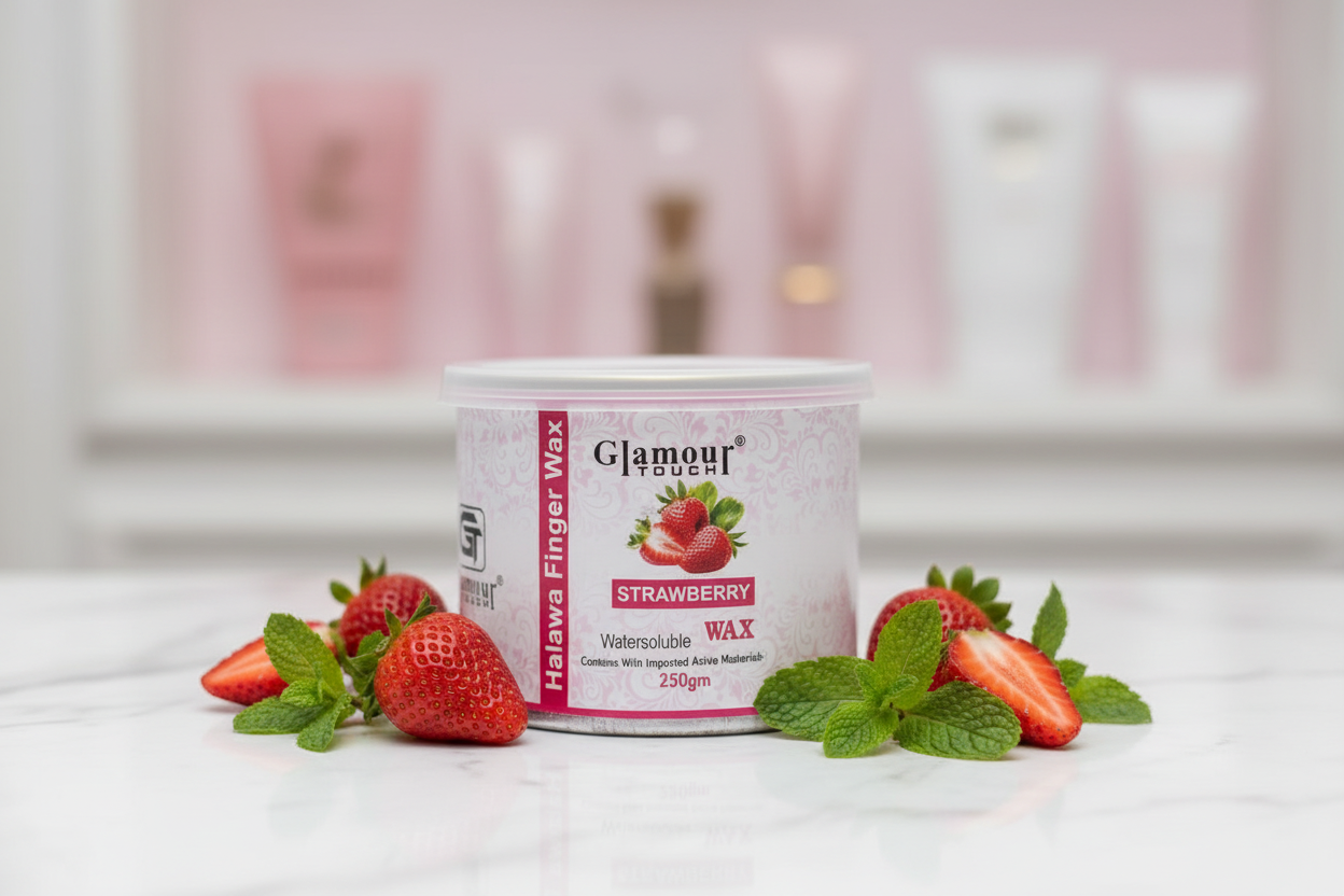 Glamour Touch Strawberry Wax - Styled Marble Shot