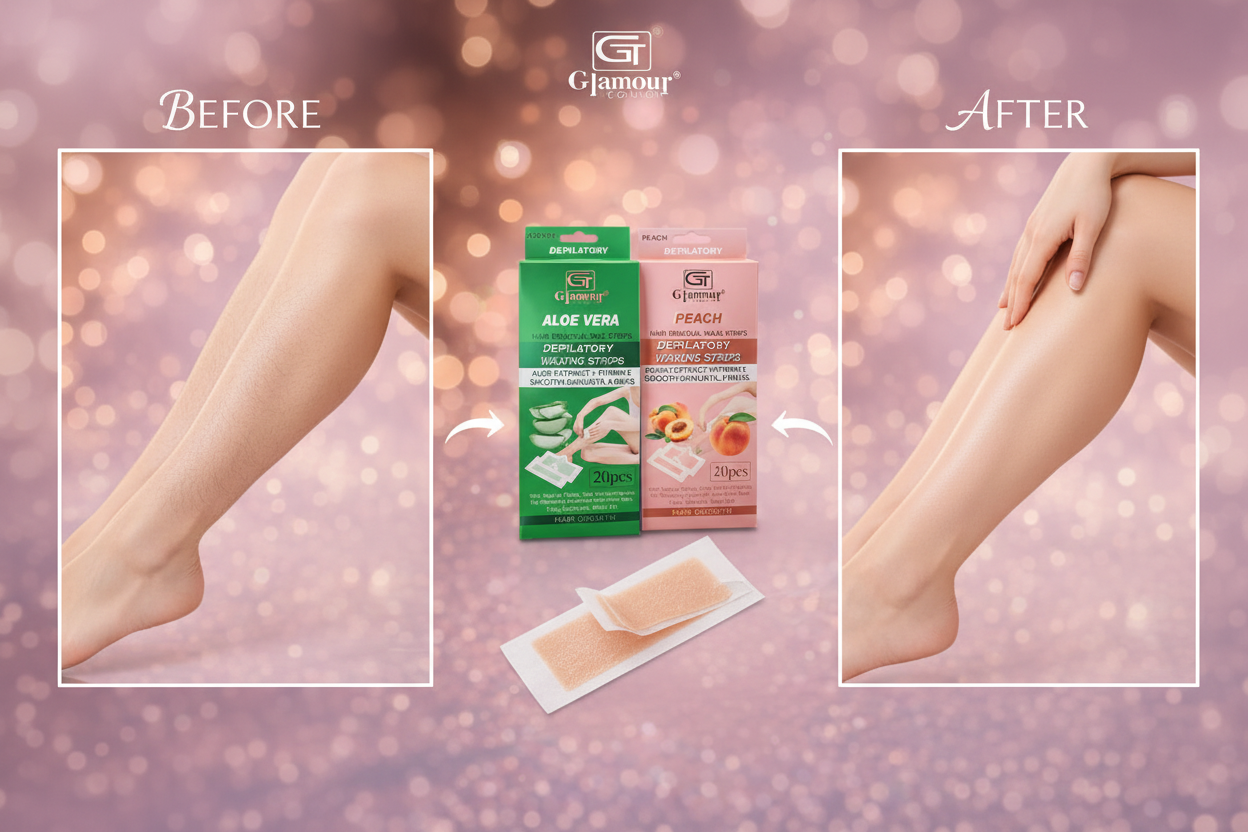 Glamour Touch Waxing Strips - Before and After