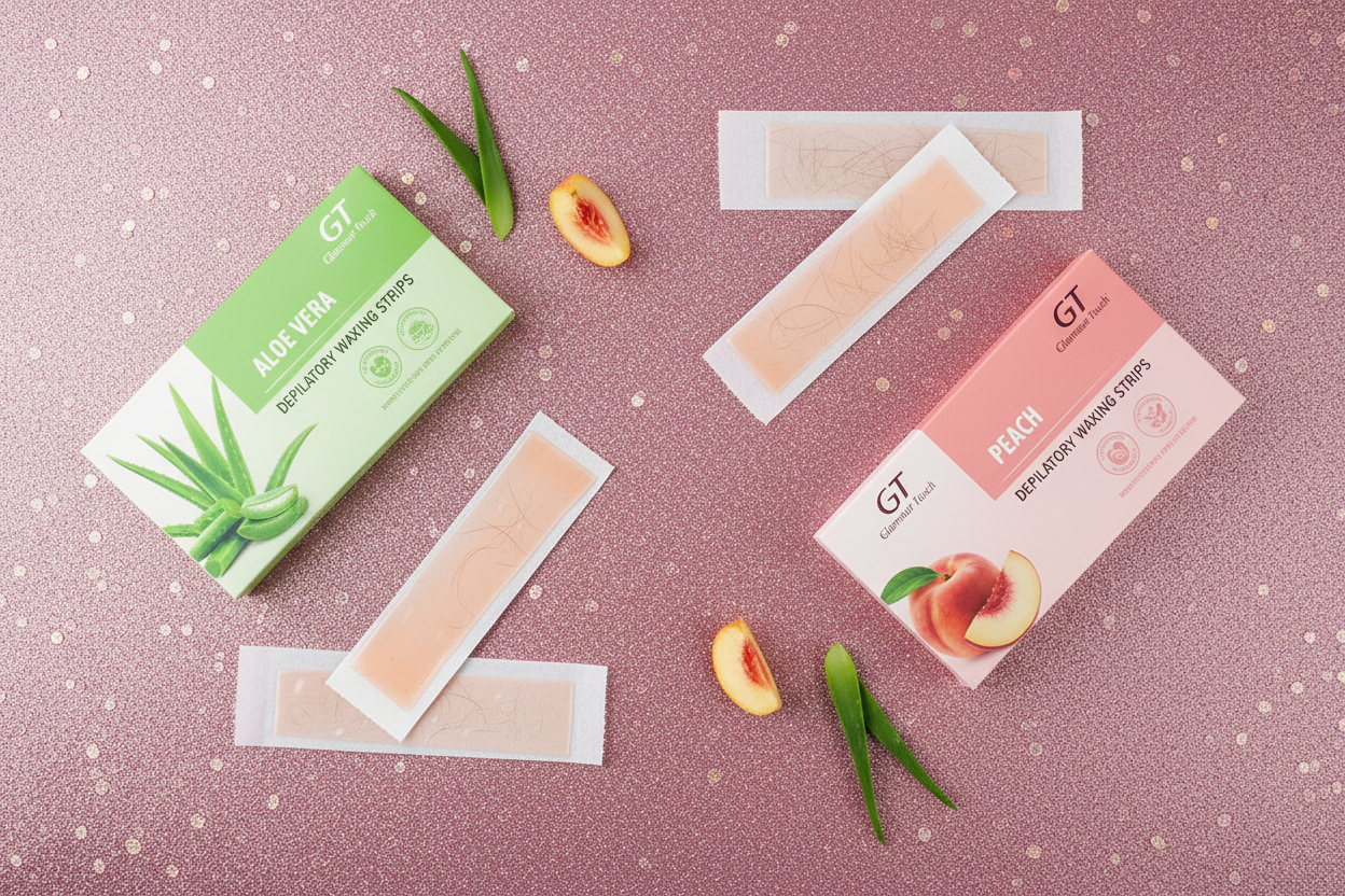 Glamour Touch Waxing Strips - Flat Lay Both Variants