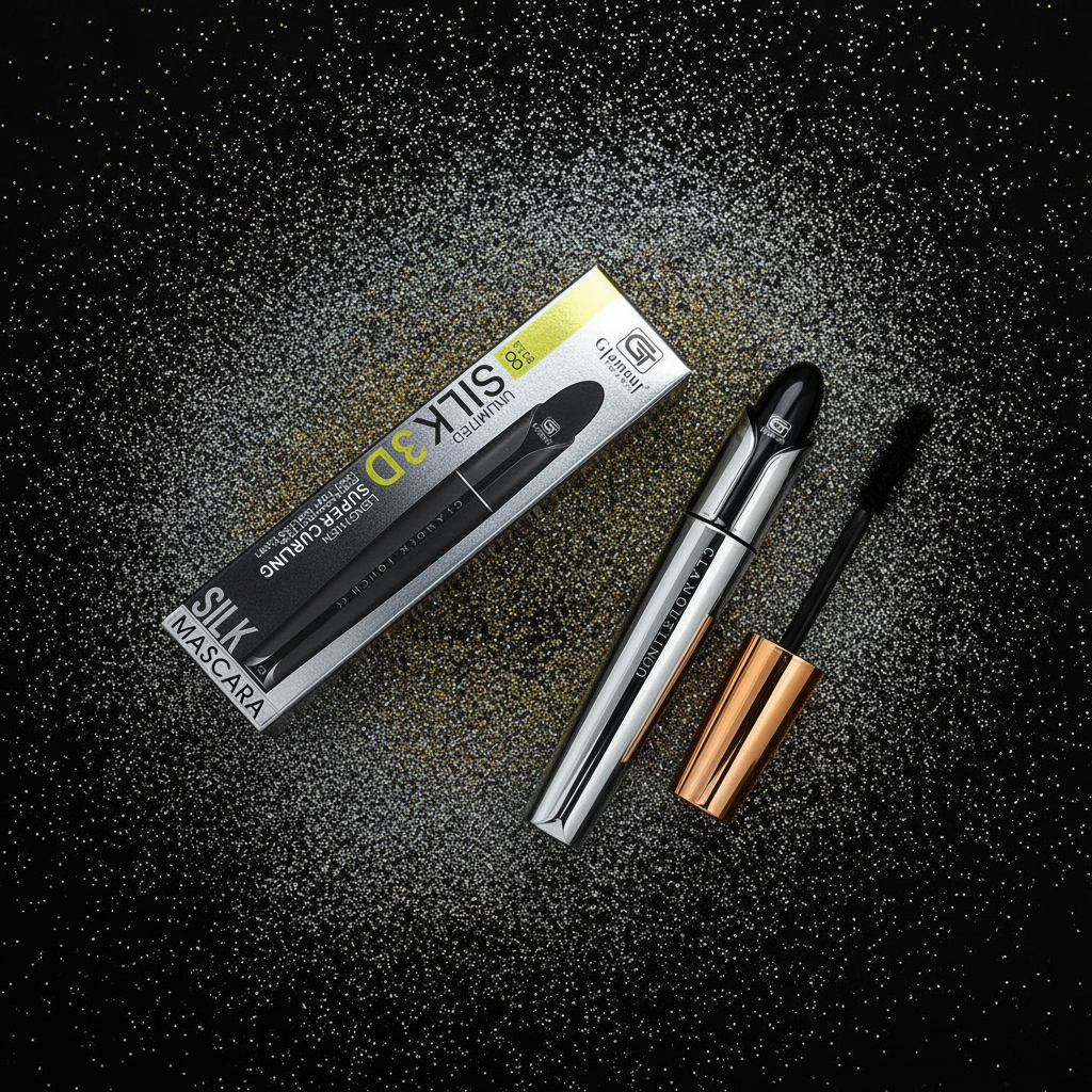 Glamour Touch Silk 3D Mascara - Flat Lay with Box