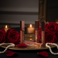 Glamour Touch Lip Gloss gold vanity tray with roses