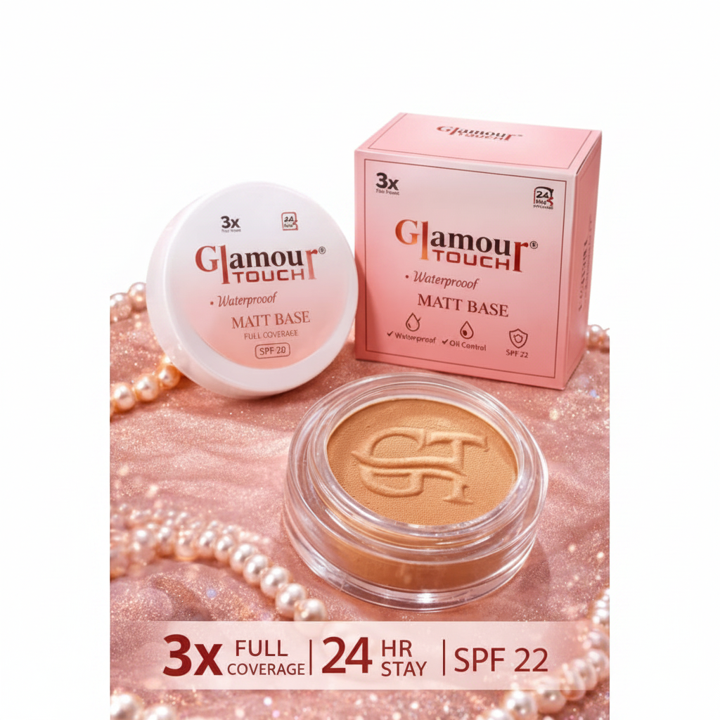 Glamour Touch Matt Base - Features Infographic