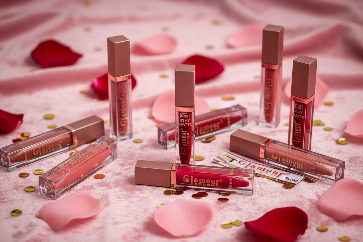 Glamour Touch Lip Gloss full shade collection display