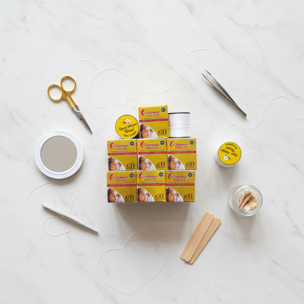 Glamour Touch Cotton Thread - Flat Lay with Box