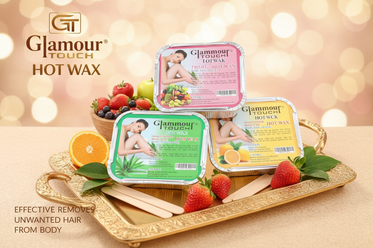 Glamour Touch Hot Wax gold spa tray with fruits